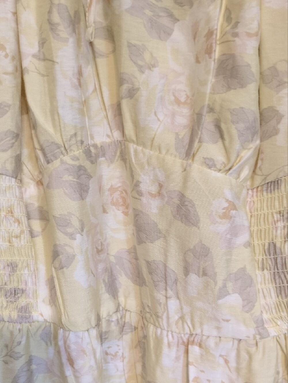 Women's Cream Floral Maxi Dress - Picture 5 of 13